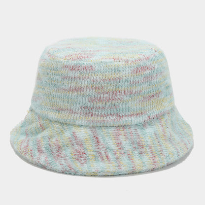 Trendy Colorful Knit Winter Bucket Hat