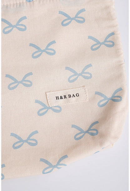 Minimalist Bow Print Portable Storage Pouch