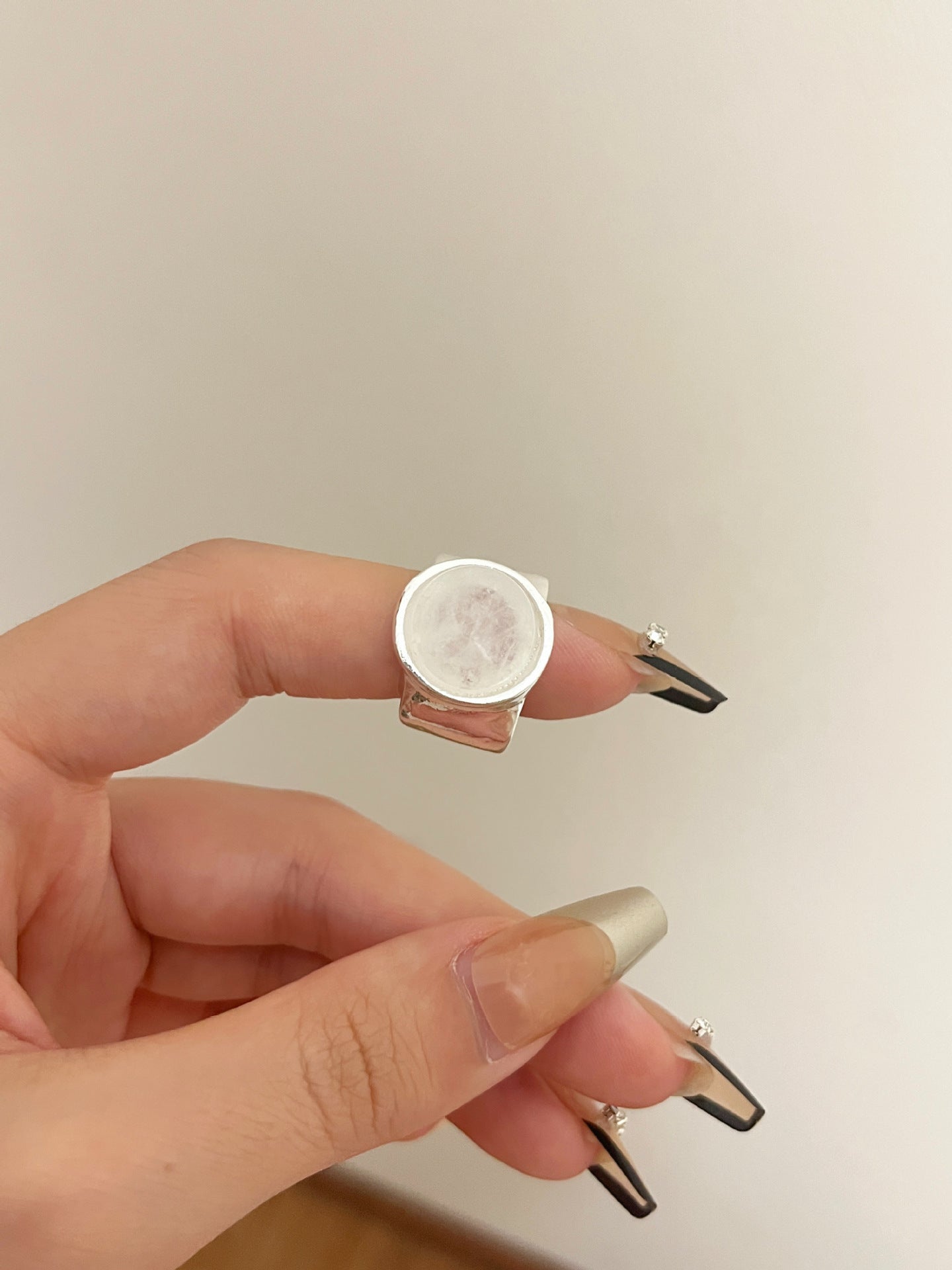 Trendy Star Pattern Silver-Tone Open Rings