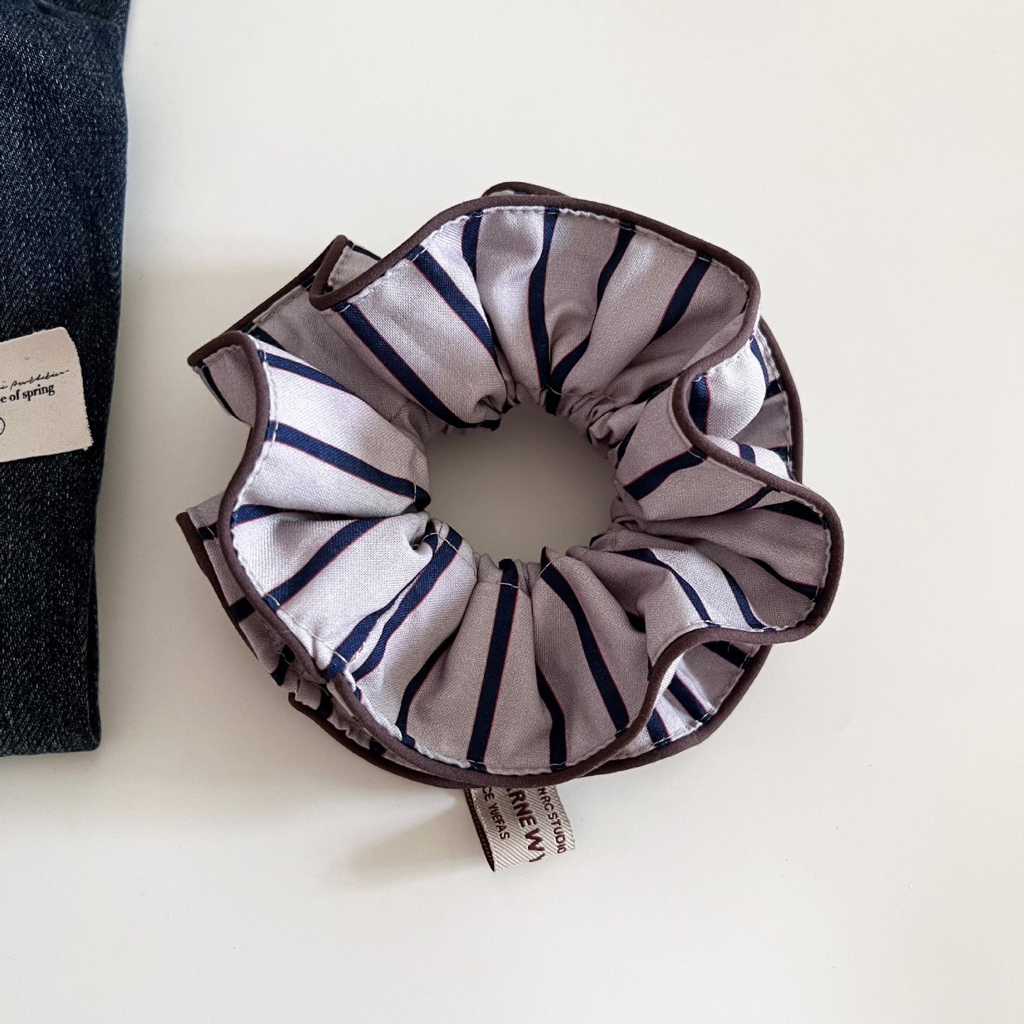 Striped Floral Sweet Scrunchie Hair Tie