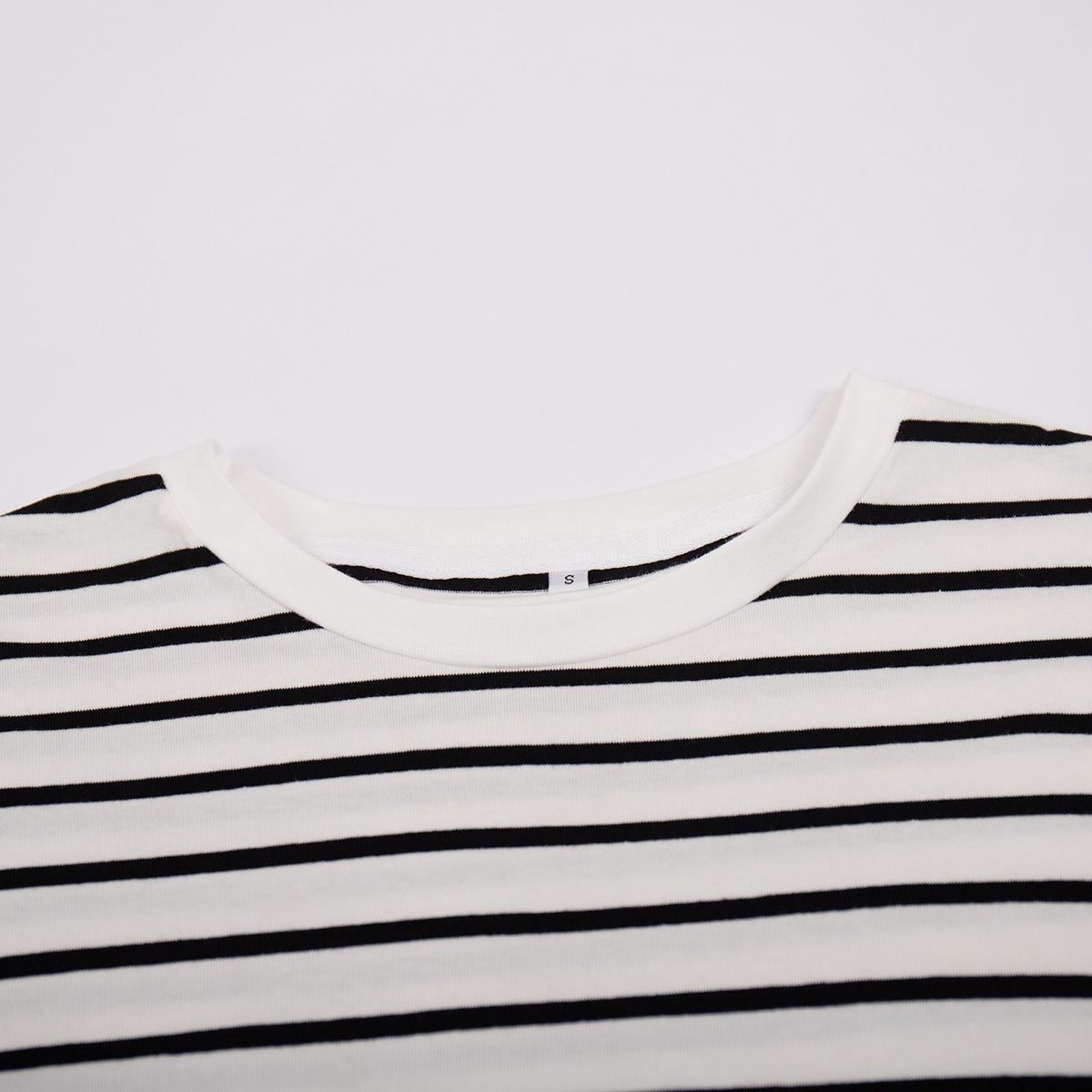Striped Color Block Simple Loose T-Shirt