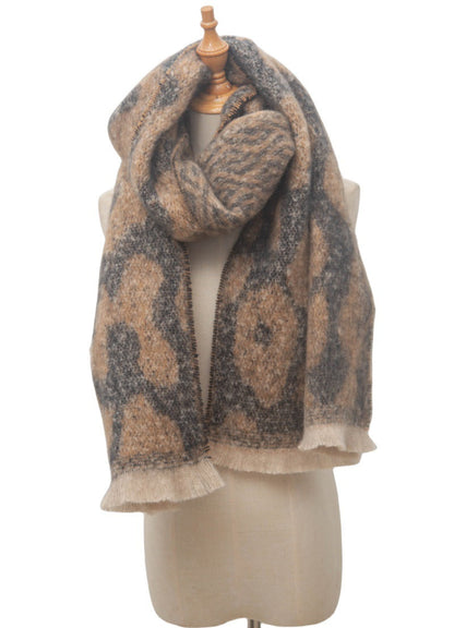 Vintage Leopard Print Soft Scarves