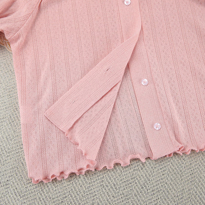 3 Pcs Knit Cami Shorts Lounge Pajamas Set