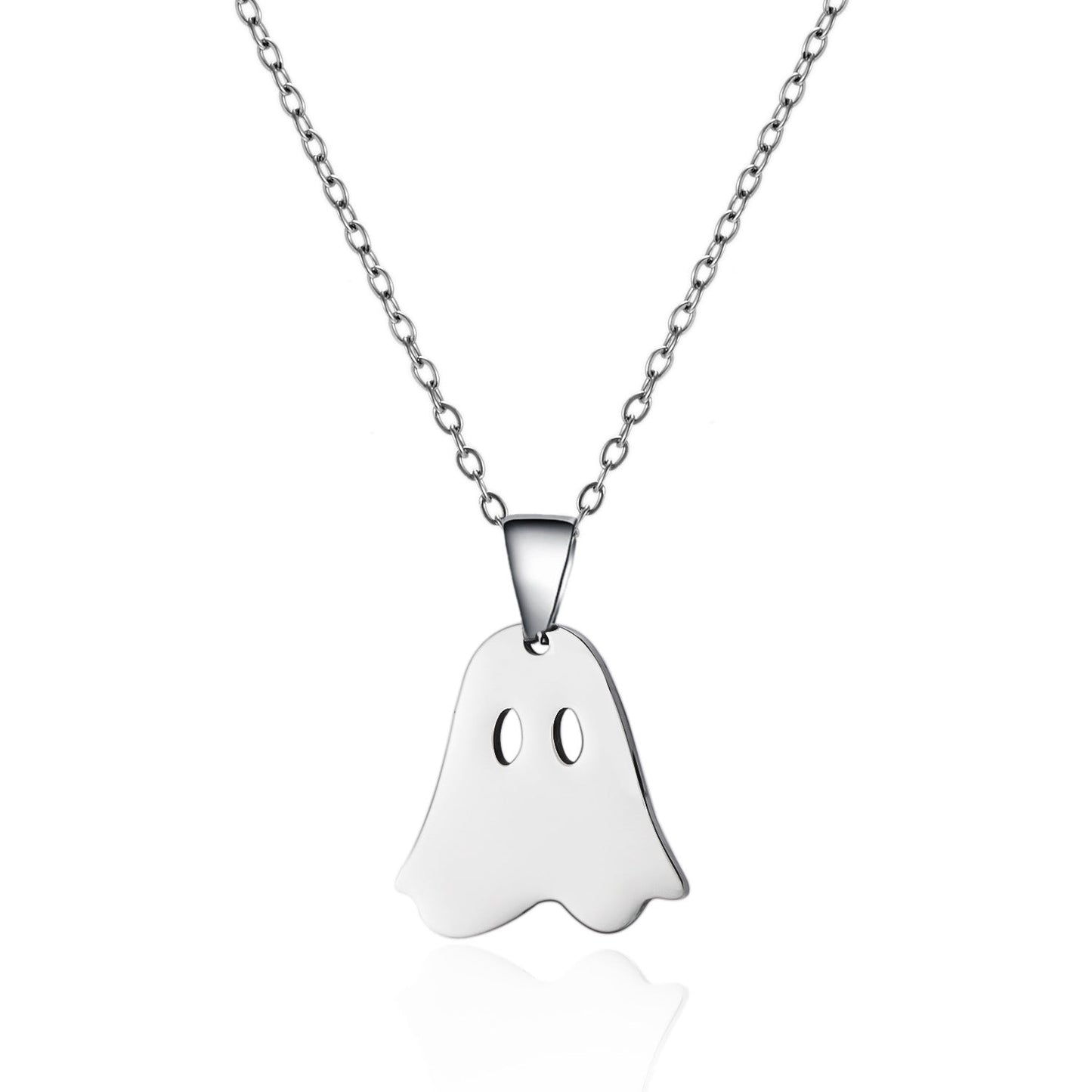 Halloween Pumpkin Ghost Pendant Necklace
