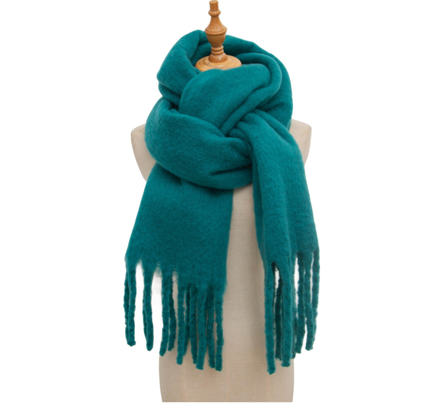 Solid Color Simple Tassel Scarves