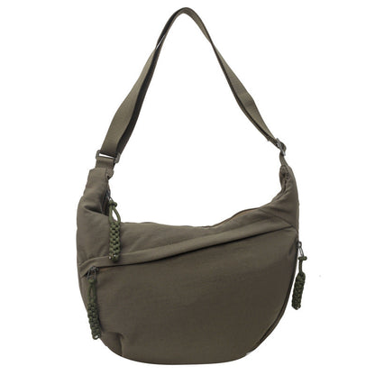 Solid Color Nylon Large Capacity Shoulder Bag