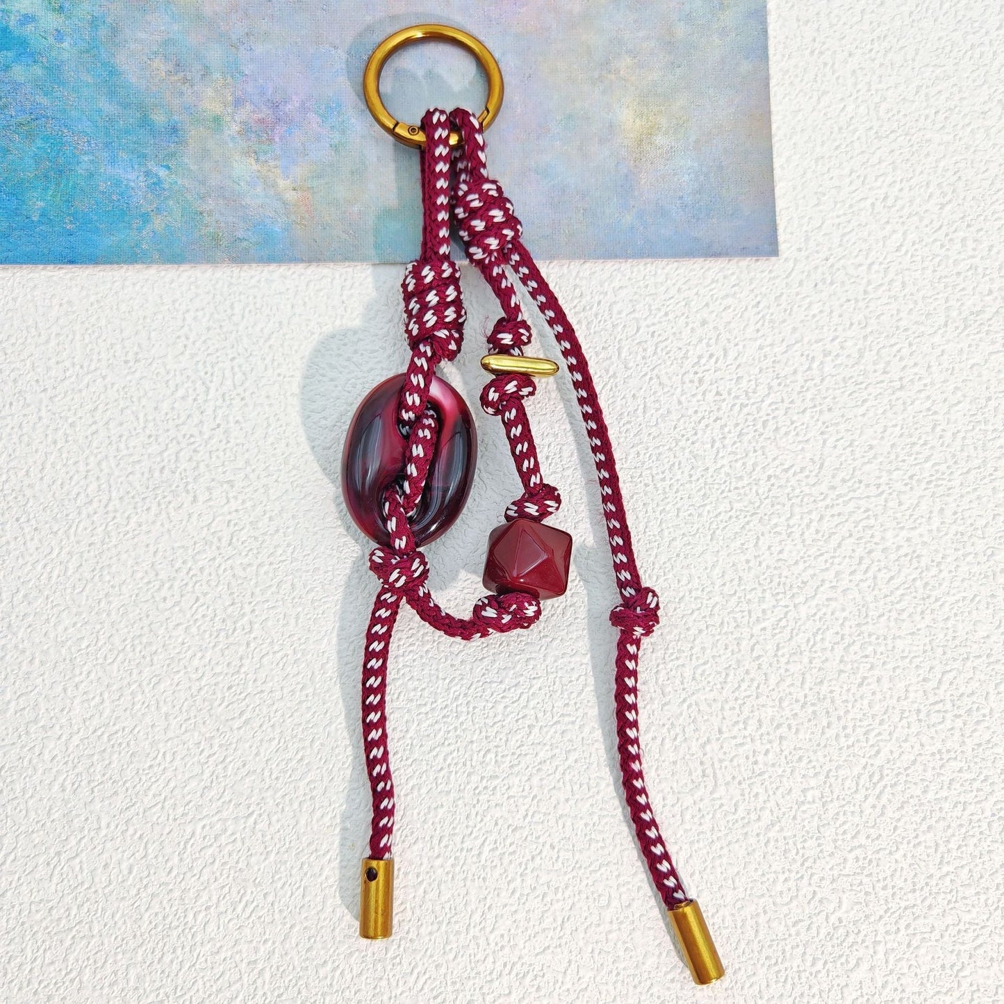 Casual Bohemian Bead Keychain Bag Charm