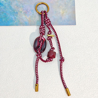 Casual Bohemian Bead Keychain Bag Charm