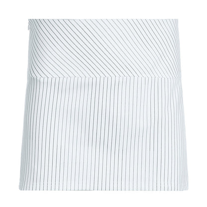 Striped Hip Wrap Slim Mini Skirt