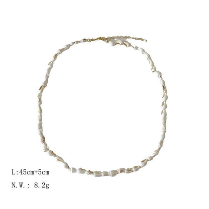Minimalist  Natural Shell Handmade Choker Necklace
