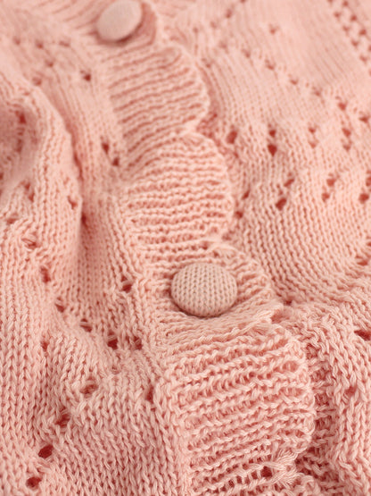 Simple V-Neck Button Down Cropped Cardigan