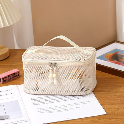 Solid Color Foldable Organizer Tote Bag