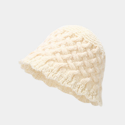 Vintage Twist Crochet Knit Bucket Hat