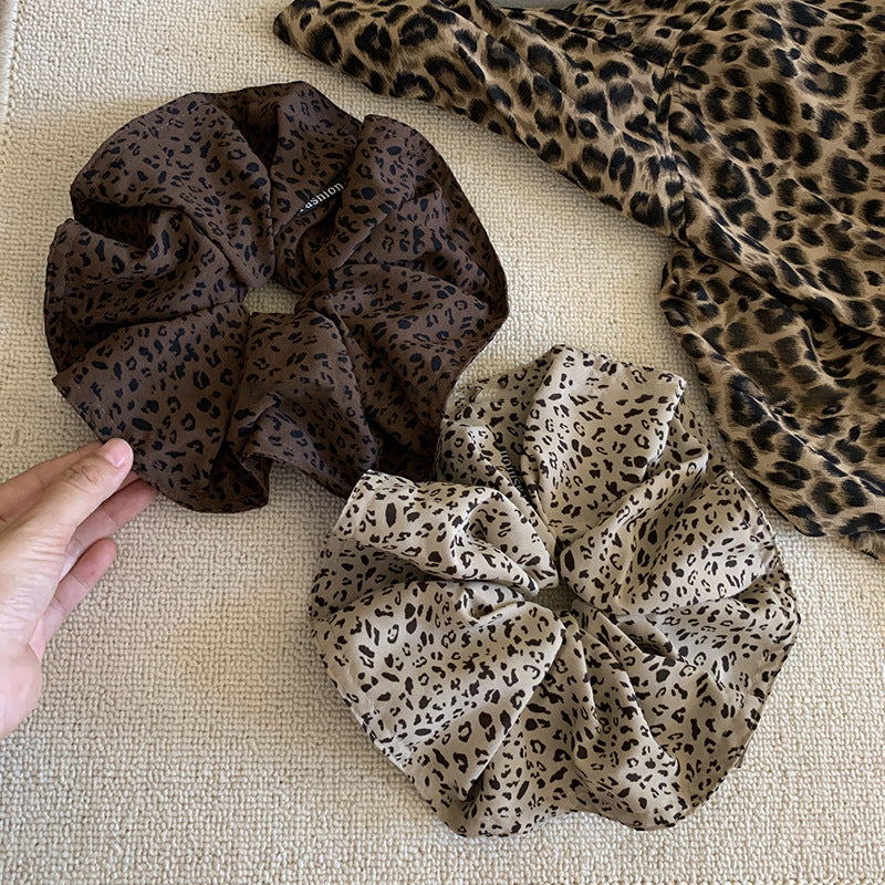 Cute Leopard Print Elastic Soft Scrunchies