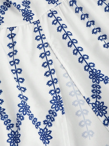 Print Halter Print String Midi Dress