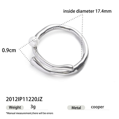 Retro Pearl Nest  Adjustable Open Ring