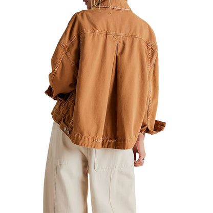 Trendy Loose Solid Color Denim Jacket