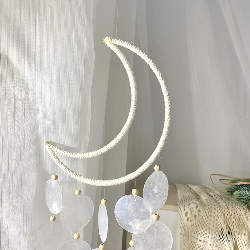 2+Simple Moon Shell Suncatcher Hangings