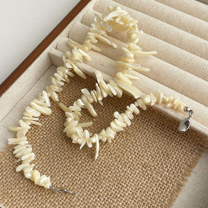 Elegant Irregular Shell Handmade Choker Necklace