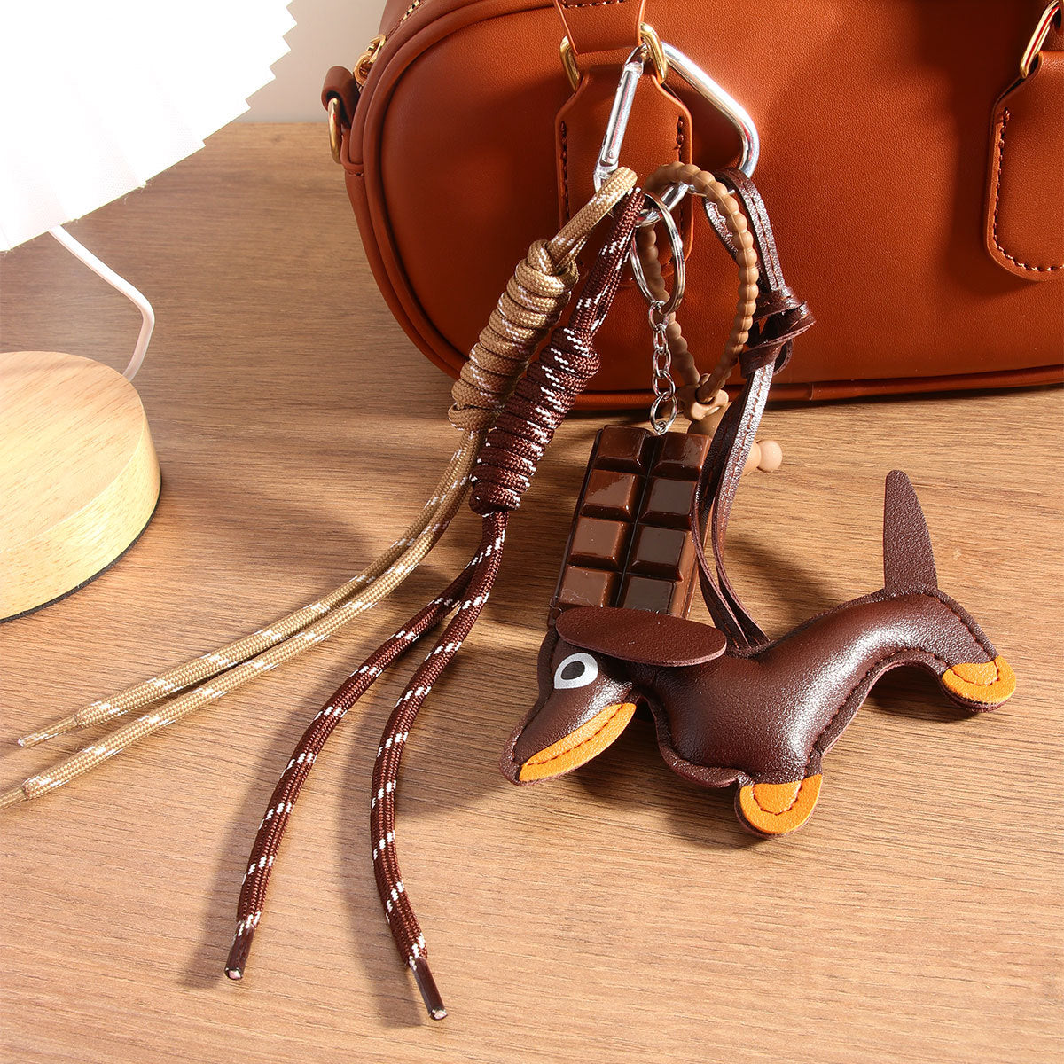 Leather Dog Rope Braided Bag Charms