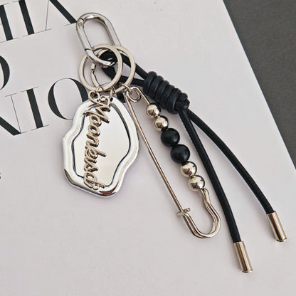 Trendy Mirror Braided Keychain Bag Charm