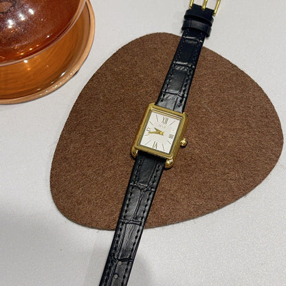 Elegant Square Dial Roman Numeral Wrist Watch