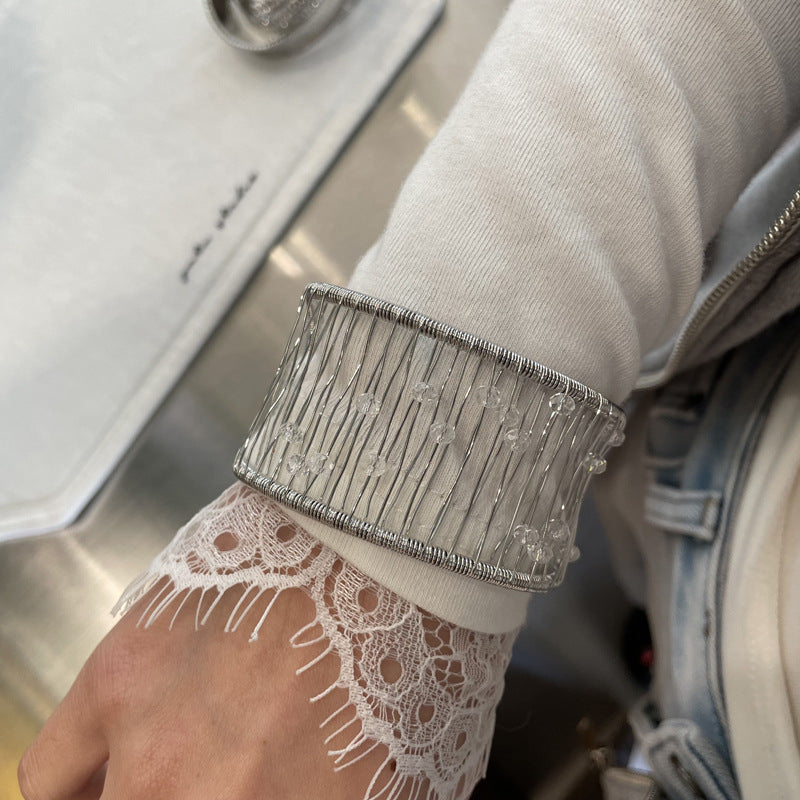 Simple Beads Open Layered Bracelets