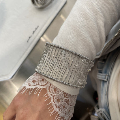 Simple Beads Open Layered Bracelets