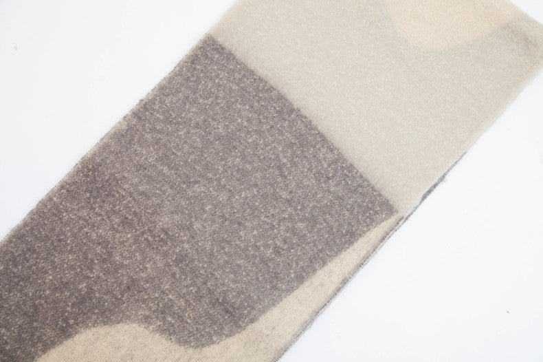 Irregular Print Tassel Vintage Scarf