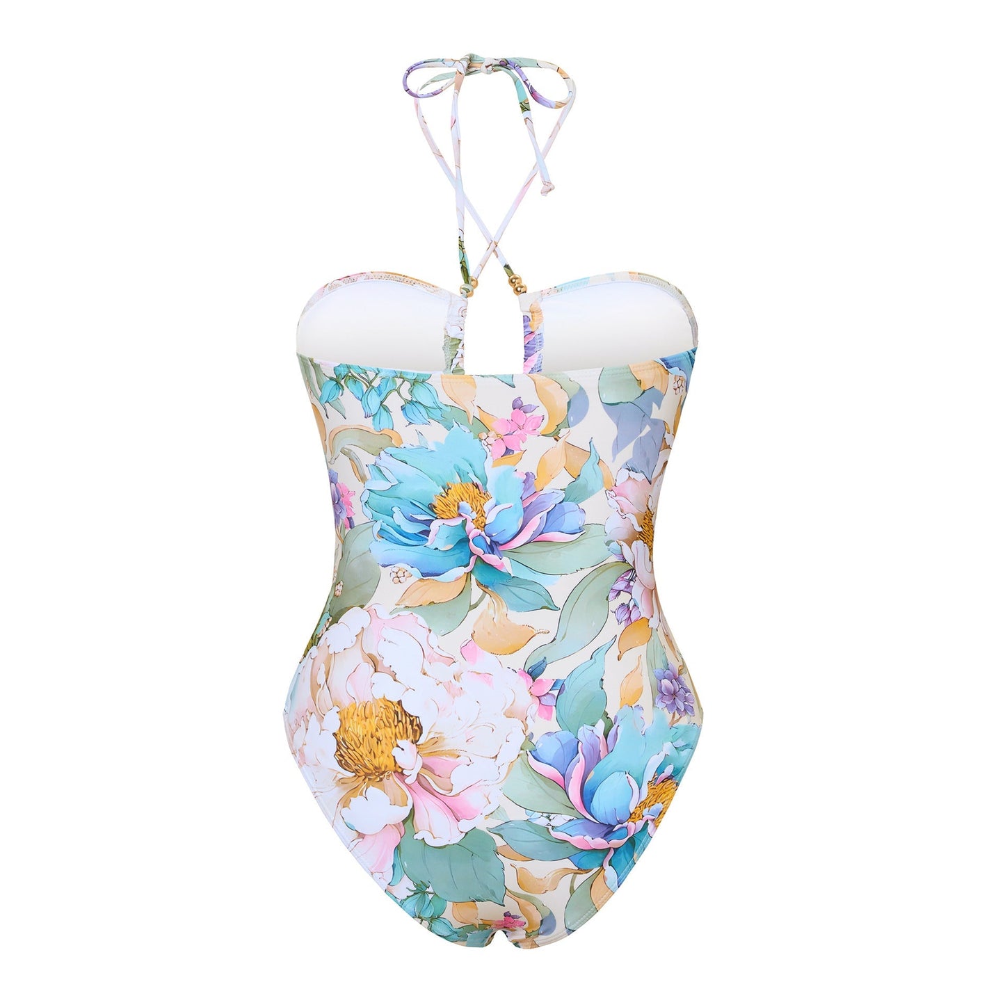 Simple One Piece Swimsuit with Cover Up