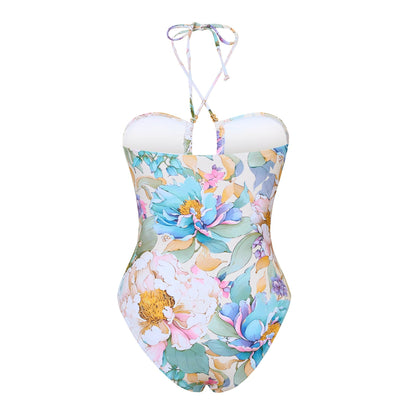 Simple One Piece Swimsuit with Cover Up