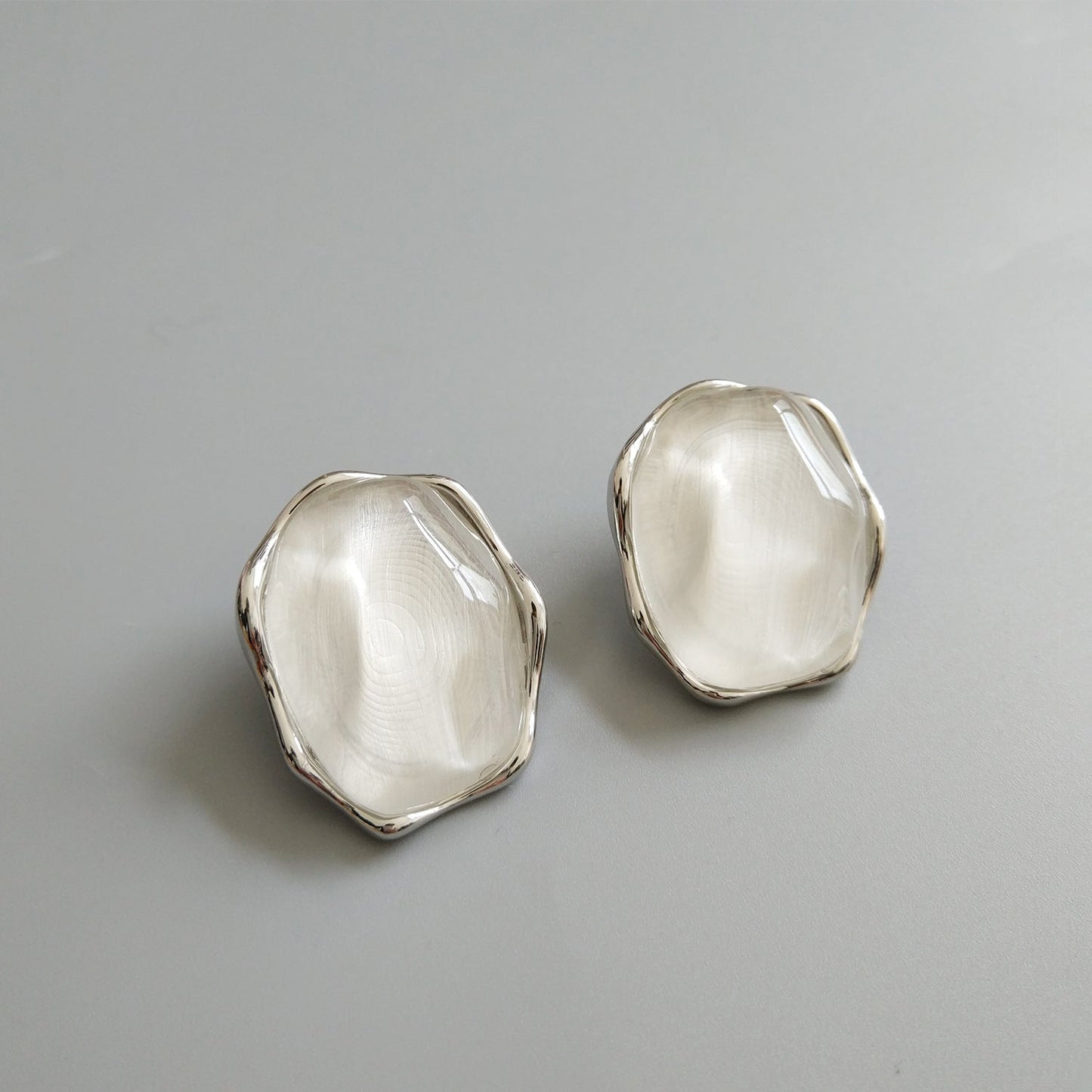 Minimalist Irregular Stone Stud Earrings