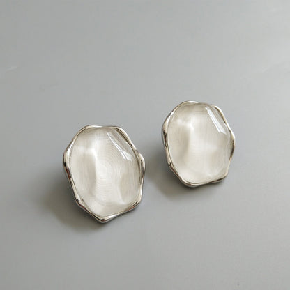Minimalist Irregular Stone Stud Earrings