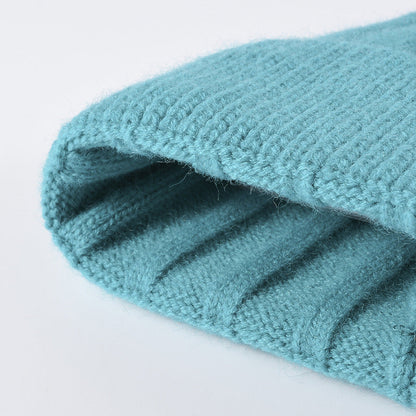 Simple Solid Color Thick Knit Beanie