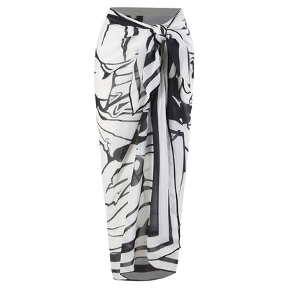 Flower One Piece Swimwear Print Cover