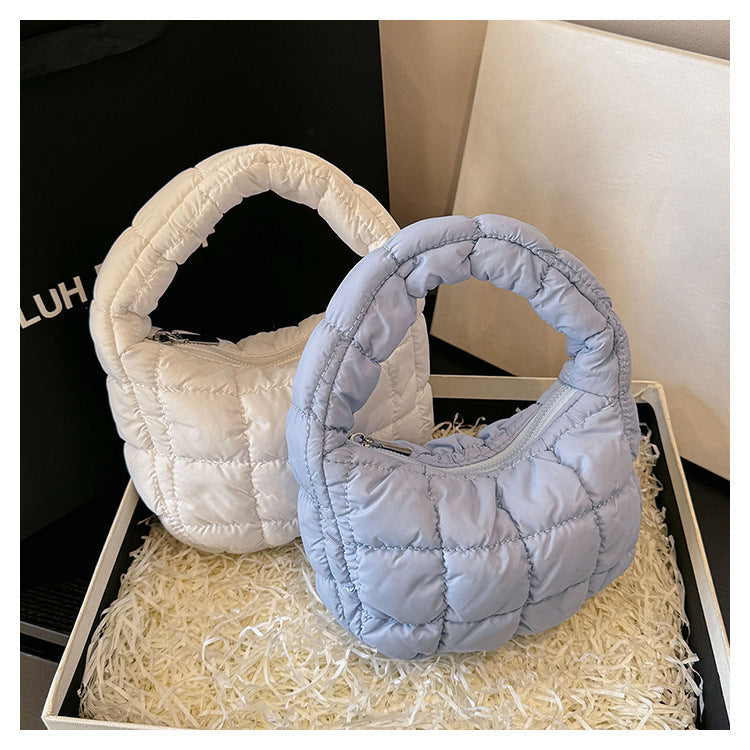 Solid Color Cloud Bag Cute Mini Handbag