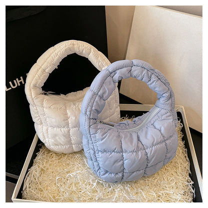 Solid Color Cloud Bag Cute Mini Handbag