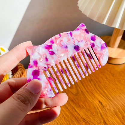 Cute Mini Cat Ear Acetate Hair Comb