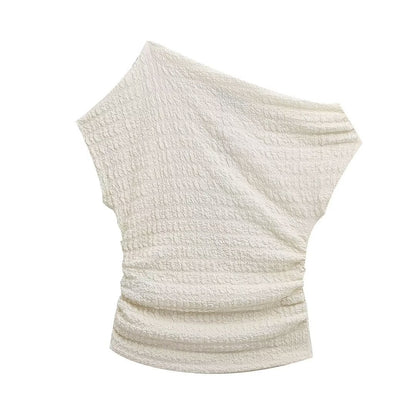 Casual Asymmetrical Sleeveless Top and Pants Sets