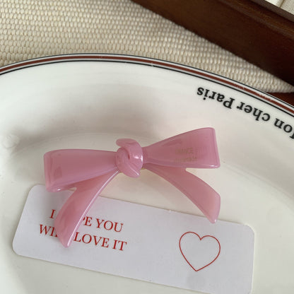 Chic Solid Color Bow Knot Hair Clip