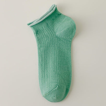 Simple Solid Color Low Ankle Socks