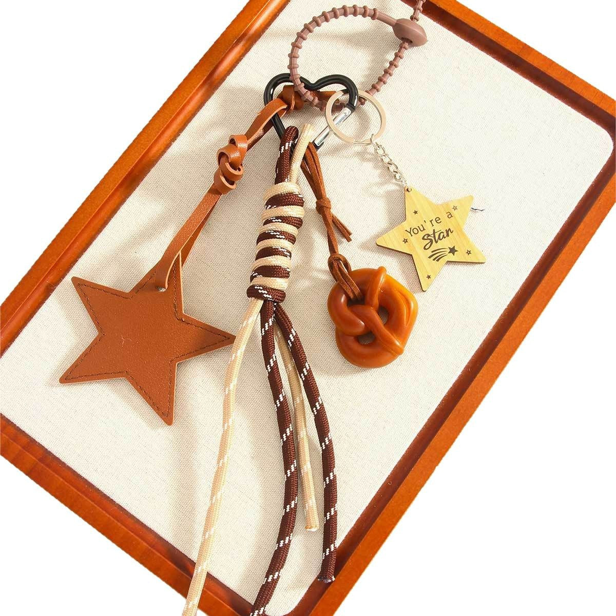 Star Rope Braided Keychain Bag Charms