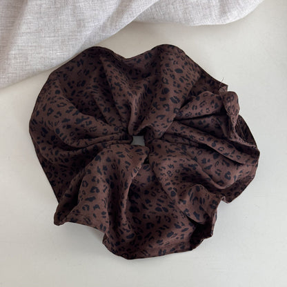 Leopard Print Elastic Retro Large Scrunchies