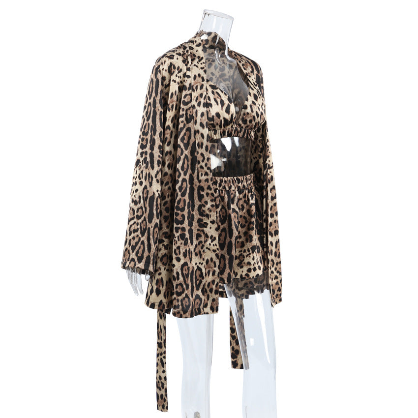 Leopard Print Loose Homewear Sets