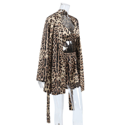 Leopard Print Loose Homewear Sets