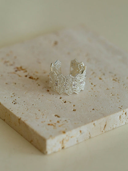 Vintage Lace Hollow Out Open Adjustable Ring