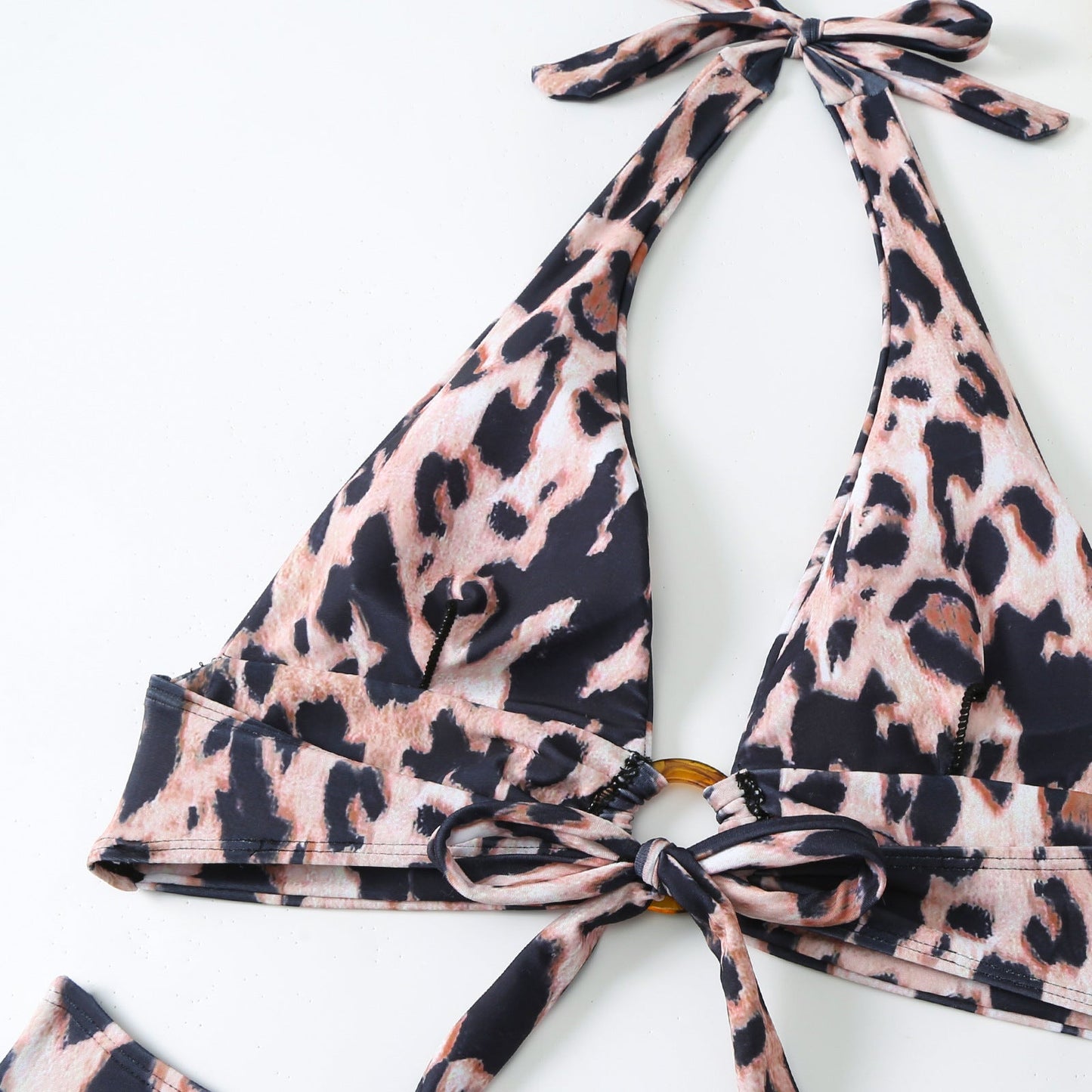 Leopard String Bikini Swimwear Mesh Cover