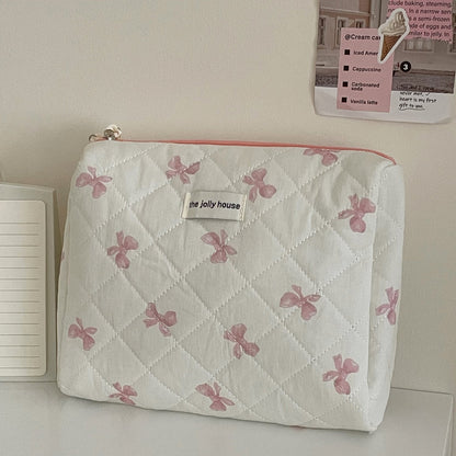 Bow Print Cute Portable Make Up Bag