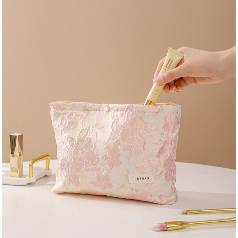 Large Capacity Floral Makeup Bag