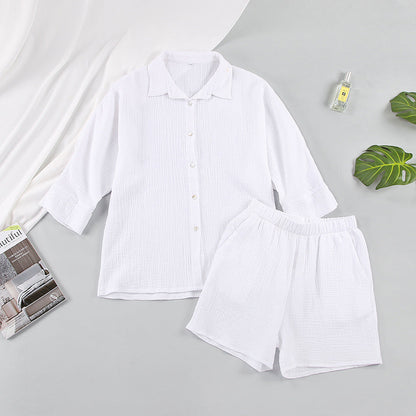 Solid Color Casual Sleepwear Sets